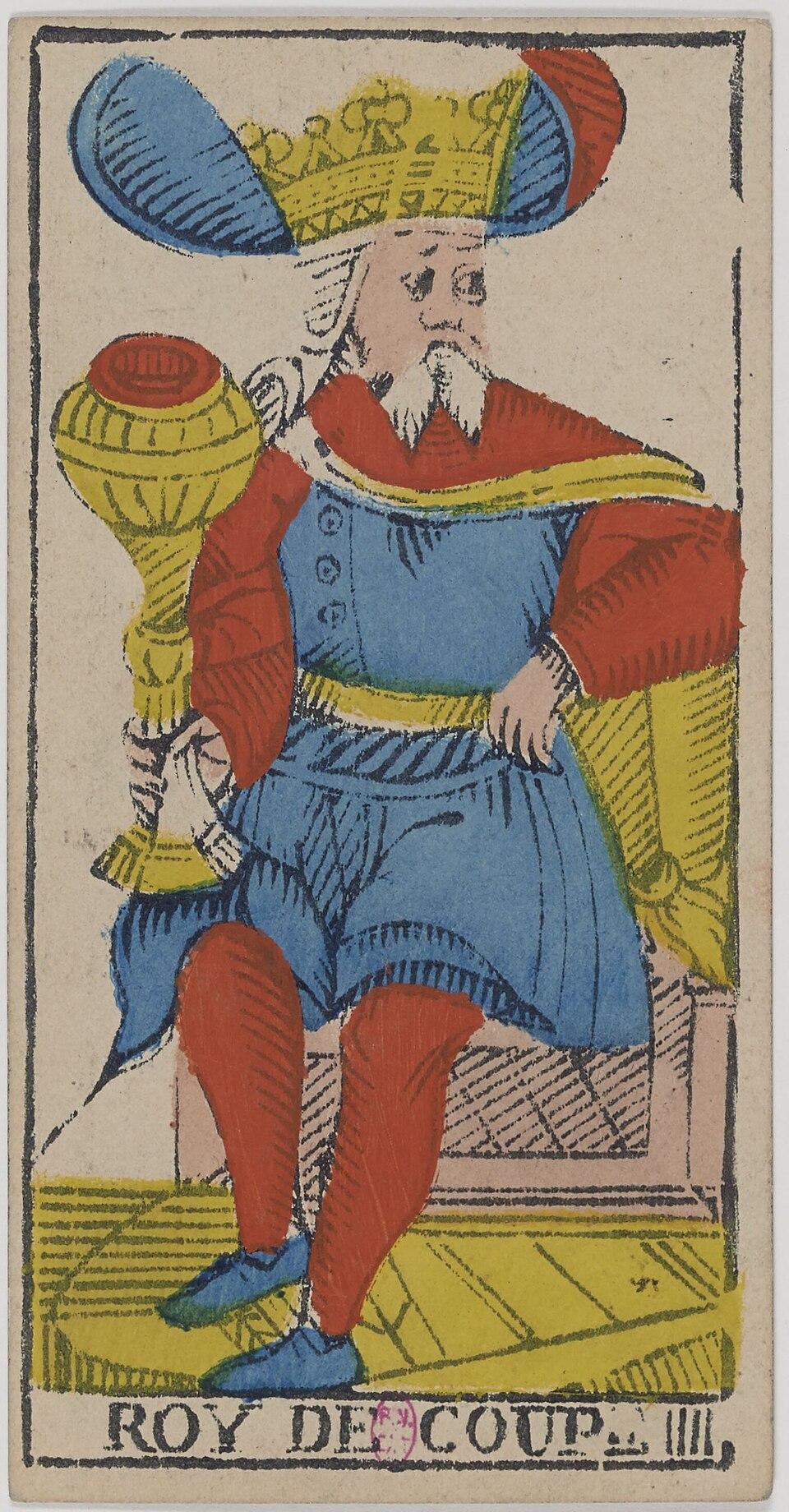 Roi de Coupes, arcane mineur du tarot de Marseille